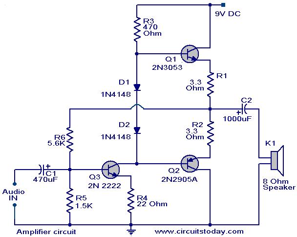 Low Cost Amplifier Circuit Using Three Transistors circuit