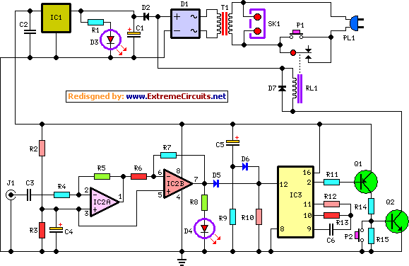 amplifier timer circuit schematic