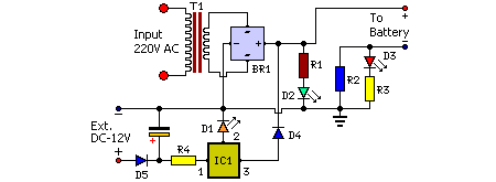 mobile phone battery charger circuit