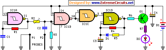 plant watering watcher circuit schematic circuit