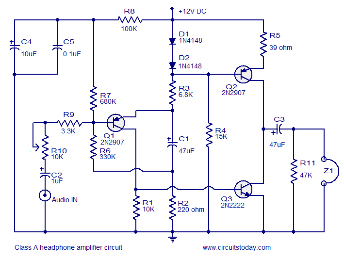 Transistor amplifier circuits circuit