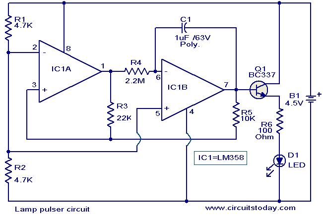 Lamp pulser circuit