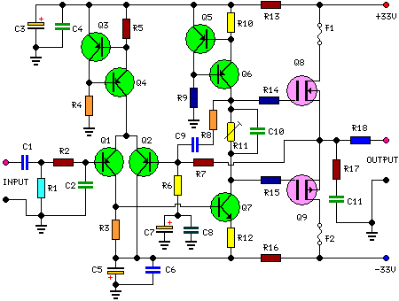 Audio Amplifier 25 Watt circuit