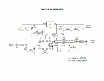 MOSFET LF2810 IC For 2W RF Amplifier Circuit diagram