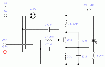 A933 Transistor Telephone Listening circuit