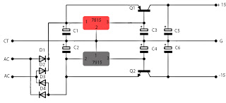 15 volt stabilizer circuit
