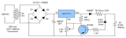 make 6v 4ah automatic battery charger
