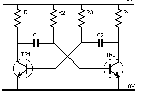 transistor astable multivibrator circuit