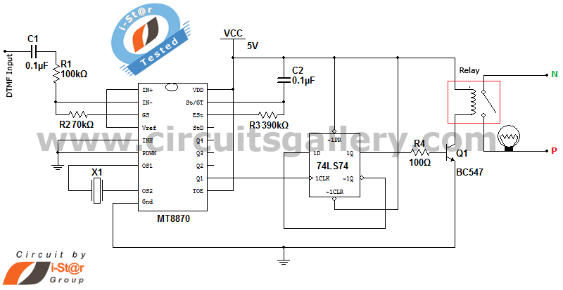dtmf cell phone controlled home appliances automation project circuit