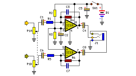 9 volt headphone amplifier