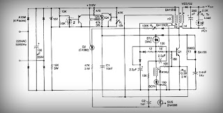 High current output switching power supply Schematic Diagram circuit