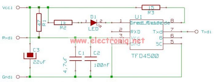 tfds4500 infrared adapter serial circuit