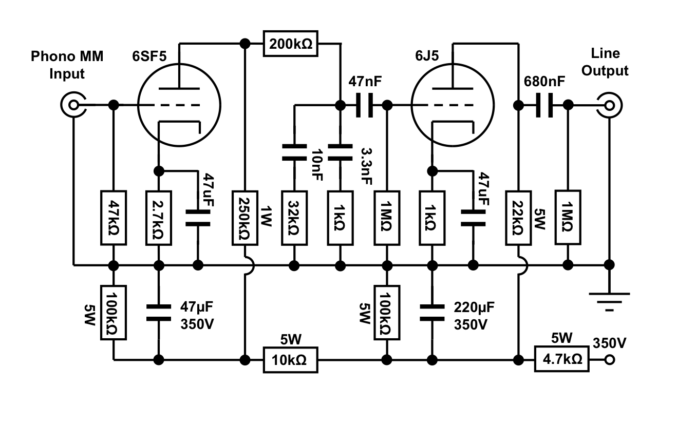 the octal phono preamplifier circuit