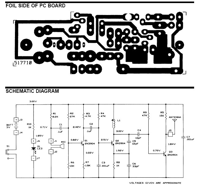 wireless microphone circuit