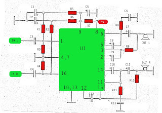 stereo stk013 audio amplifier circuit