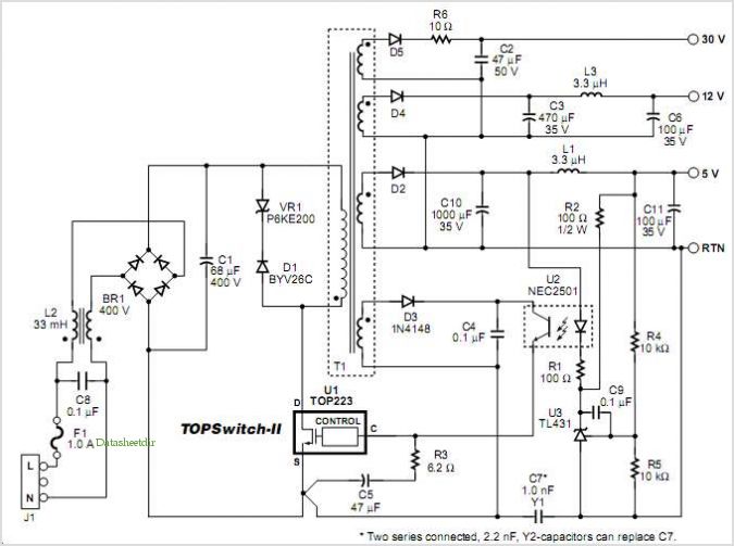 Designing Multiple Output Power Supplies With Topswitch