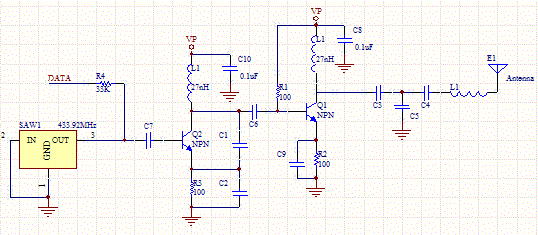 Saw Transmitter Circuit