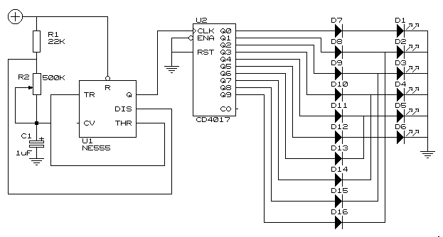 Knight Rider lights for model cars circuit