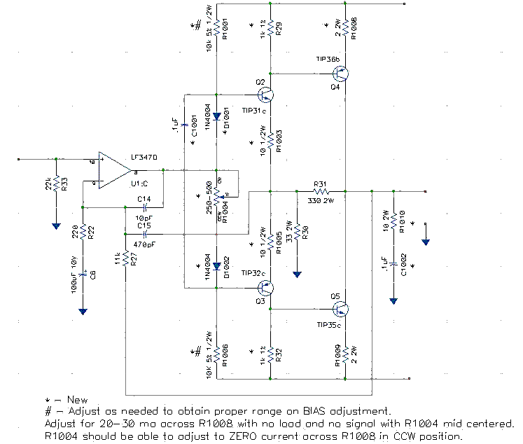 Basswave amplifier circuit