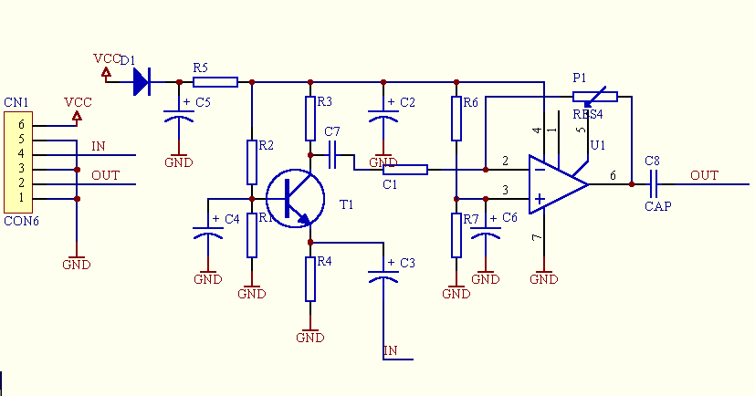 Low impedance microphone amplifiers circuit