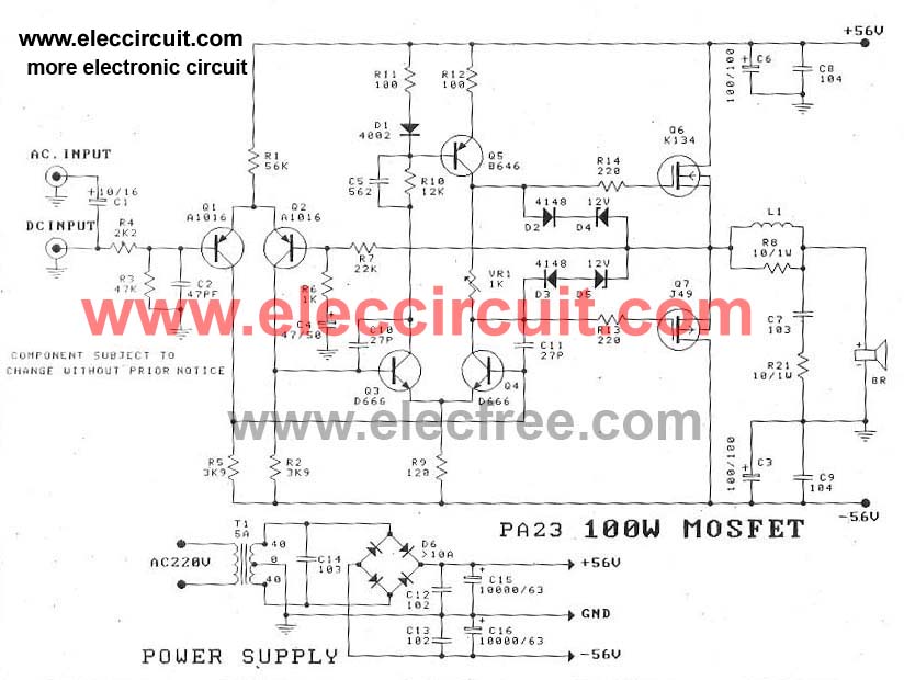 100 watt DC servo amplifier by Power MOSFET