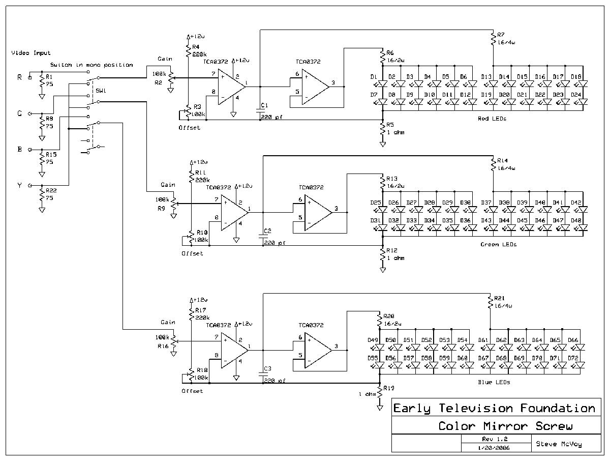 Color Mirror Screw Project circuit