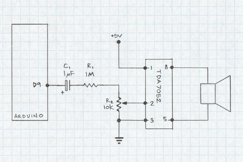 PWM sound Tutorial circuit