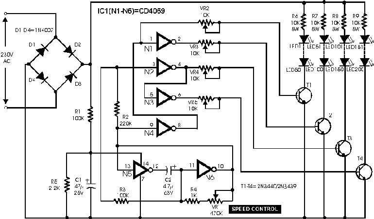 200 LEDs Christmas Lights circuit