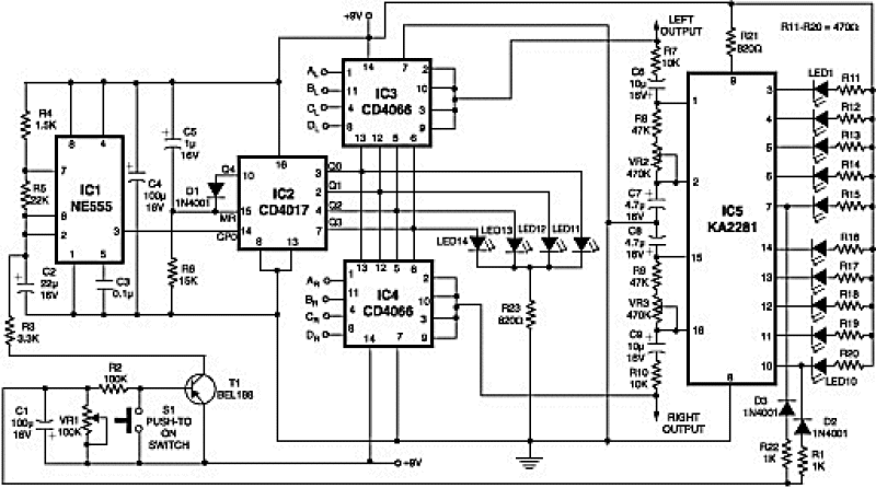 stereo channel circuit diagram