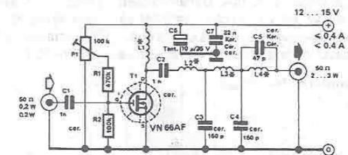 RF amplifier circuit diagram
