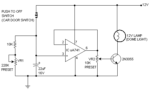 Auto Light Time Dimmer circuit