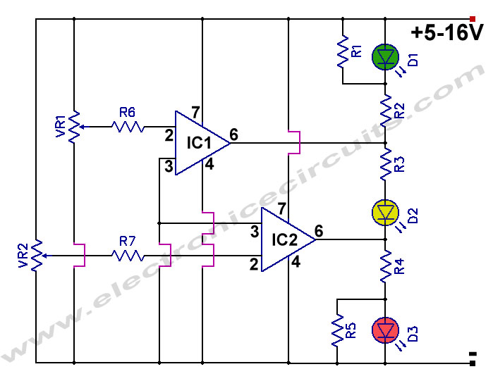 Battery Charge Nominal Discharge Indicator Circuit