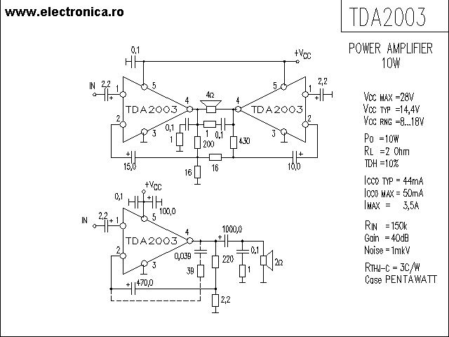 TDA2003 10W Car Radio Audio Amplifier