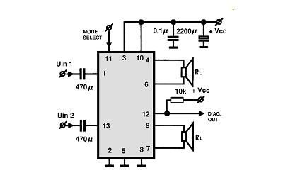 TDA8560 class B power amplifier circuit design project circuit