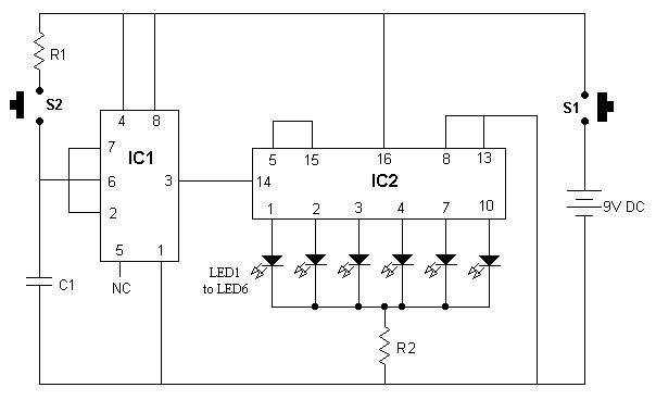 Electronic Dice circuit
