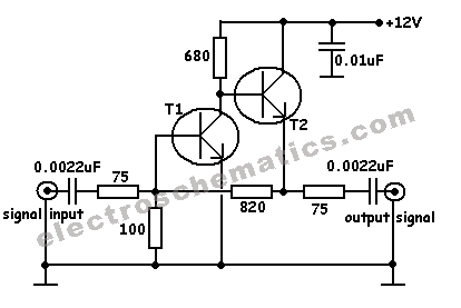 Simple Cable TV Amplifier Circuit