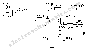 3 channel audio mixer