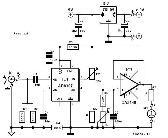 RF Decibel Meter Circuit
