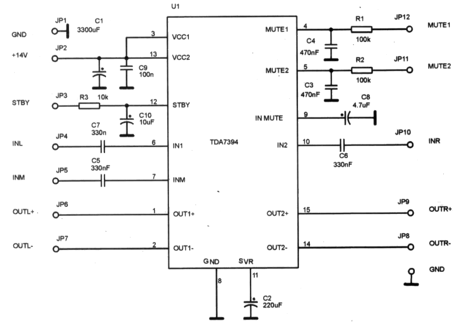 TDA7394 2x30W Car Atereo Audio Amplifier