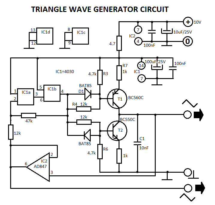 Simple Square Wave Generator with 7400