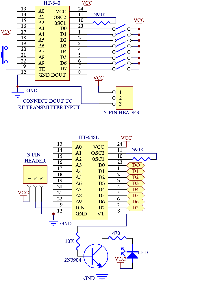 HT648 Decoder Circuit