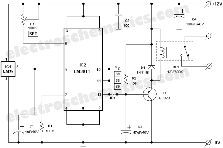 Temperature Controlled Kitchen Exhaust Fan circuit