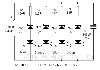 LED VoltMeter Circuit