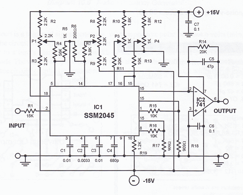 3 Band Audio Equalizer Circuit