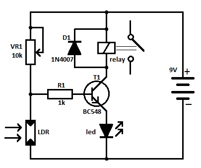 Light Operated Relay Circuit