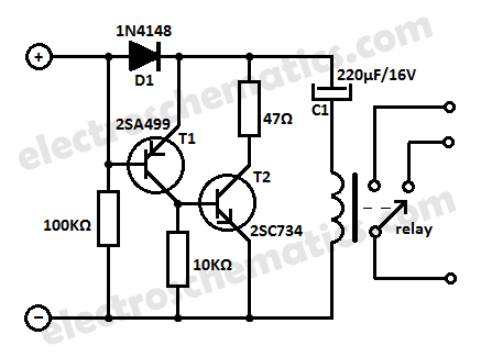 12V Time Delay Relay Circuit