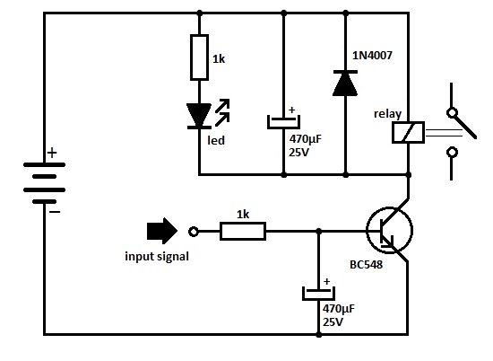 Transistor Relay Driver Circuit