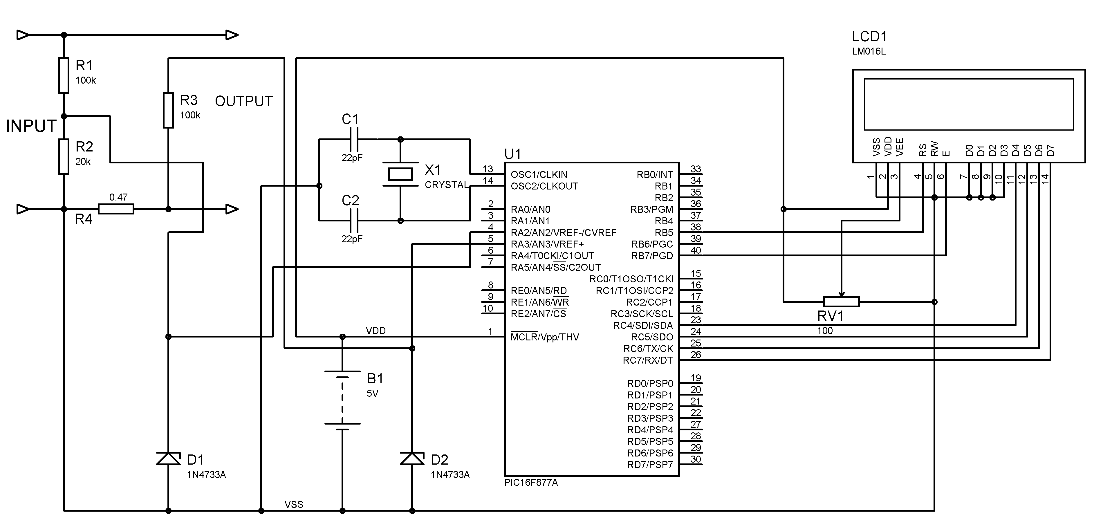 voltmeter ammeter pic circuit