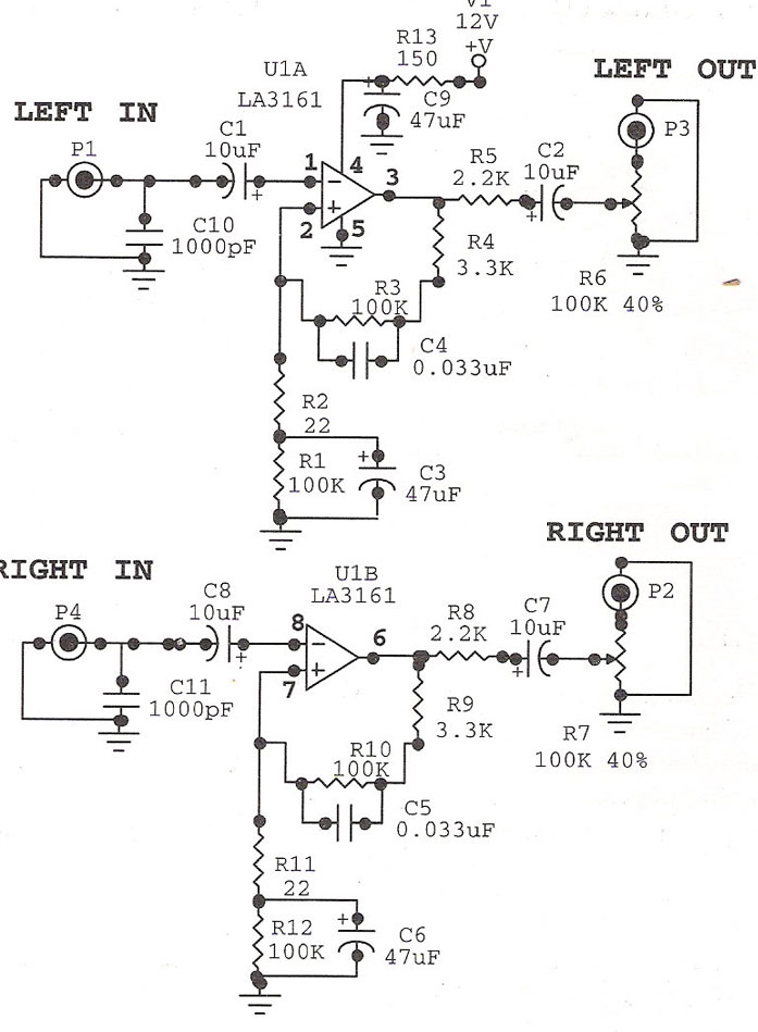 Preamplifier with LA3161