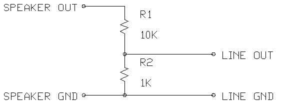 Speaker signal to line level